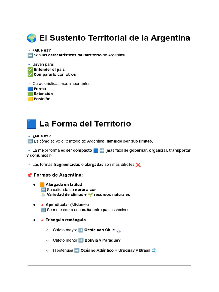 El Sustento Territorial de La Argentina | PDF | Américas | Argentina