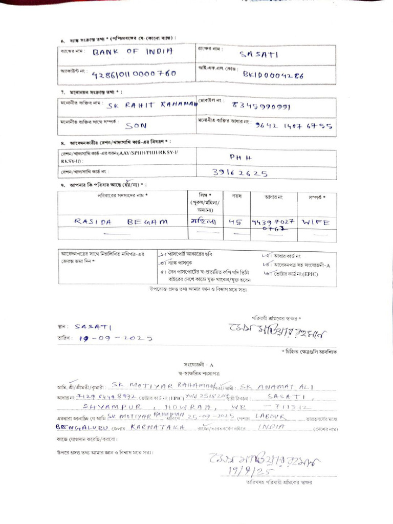 Karmashree Form | PDF