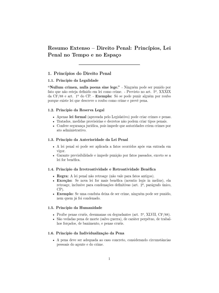 Princípios do Direito Penal e Lei Penal | PDF | Presunção de inocência ...