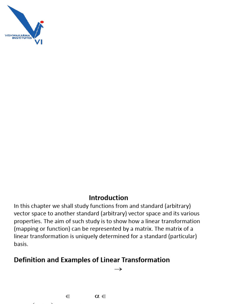 Linear Transformations and Their Properties | PDF | Linear Map ...