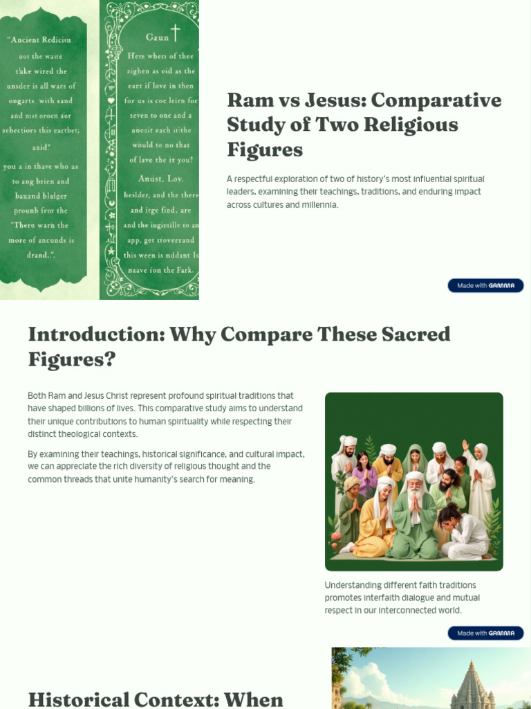 Ram Vs Jesus Comparative Study of Two Religious Figures | PDF | Rama ...