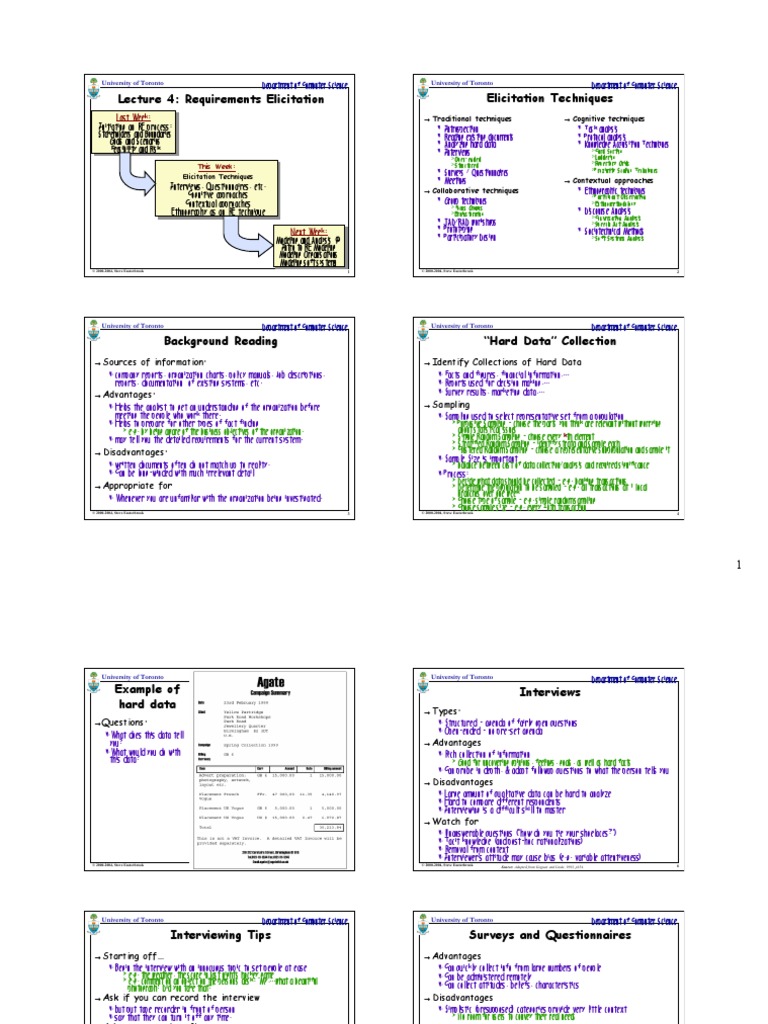 04 Elicitation Techniques | PDF | Sampling (Statistics) | Survey ...