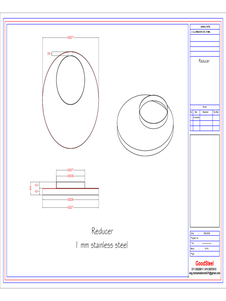 Stainless Steel Reducer Dimensions Guide | PDF