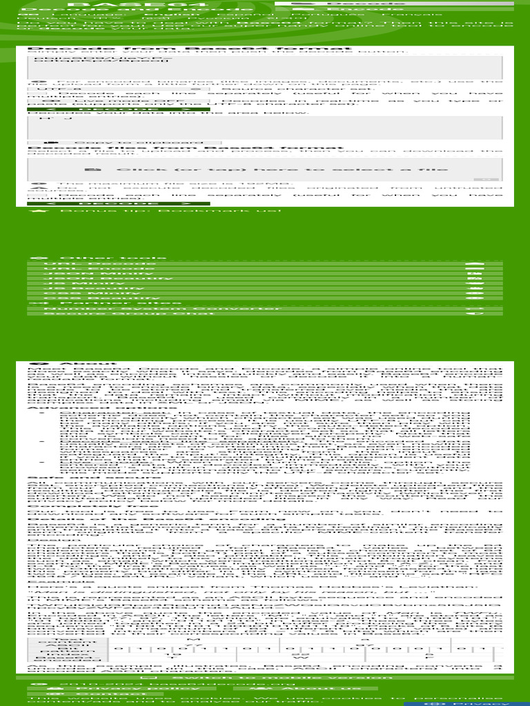 Base64 Decode and Encode Online Tool | PDF | Character Encoding | Notation
