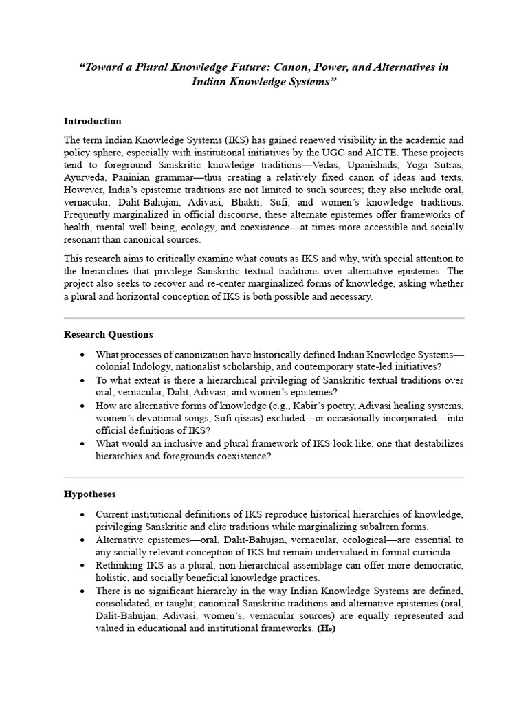 Plural Knowledge in Indian Systems | PDF | Sanskrit | Knowledge