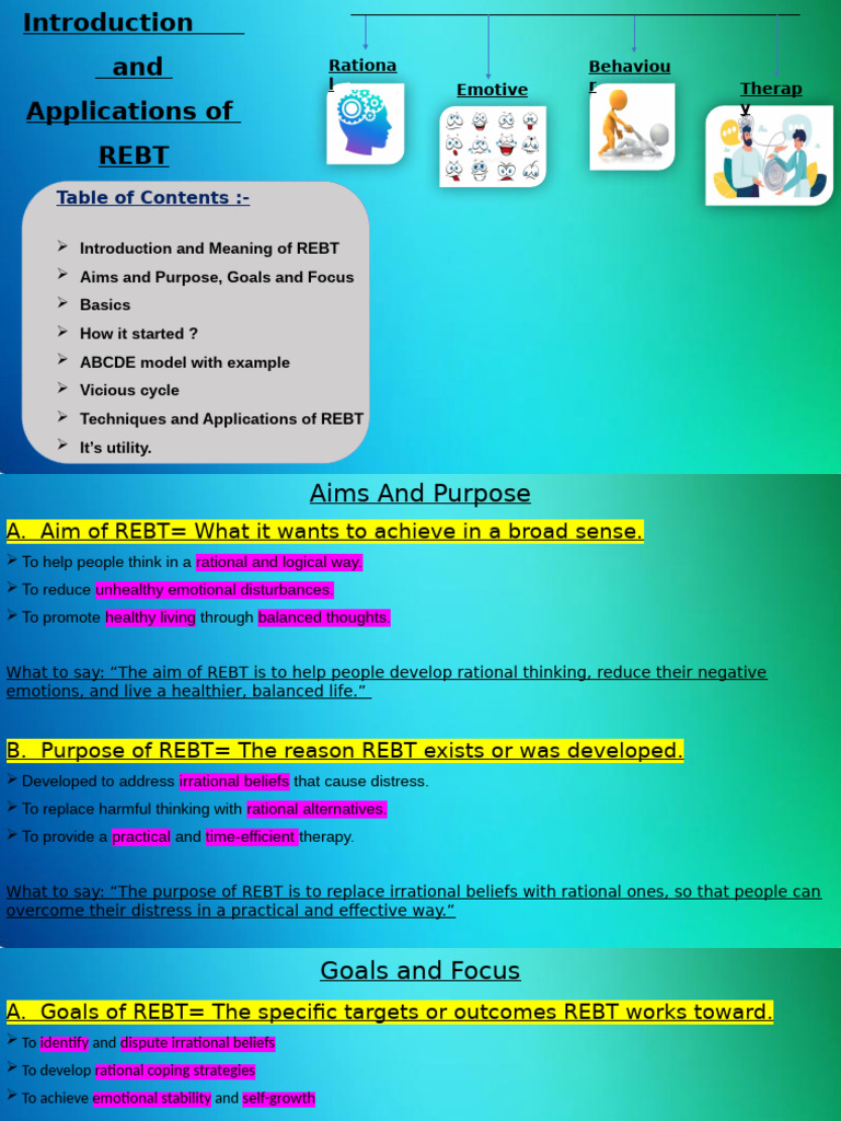 REBT | PDF | Rational Emotive Behavior Therapy | Psychotherapy