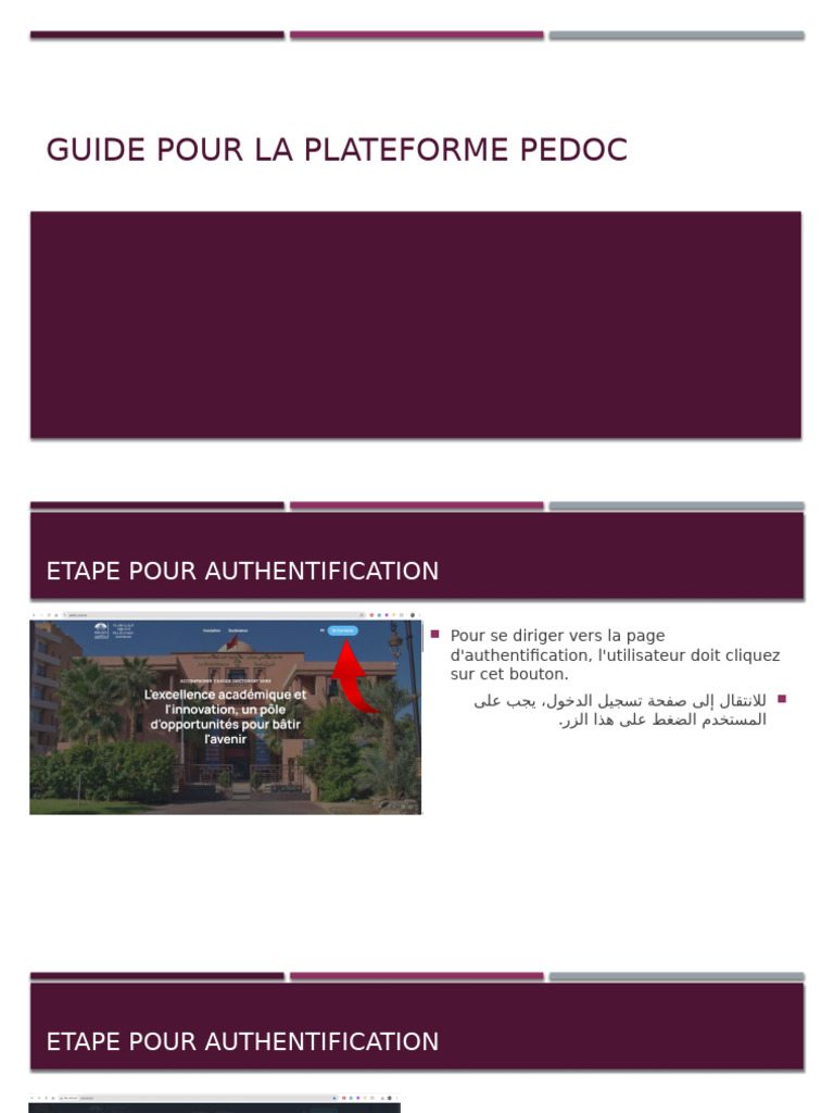 Guide d'Authentification sur Pedoc | PDF