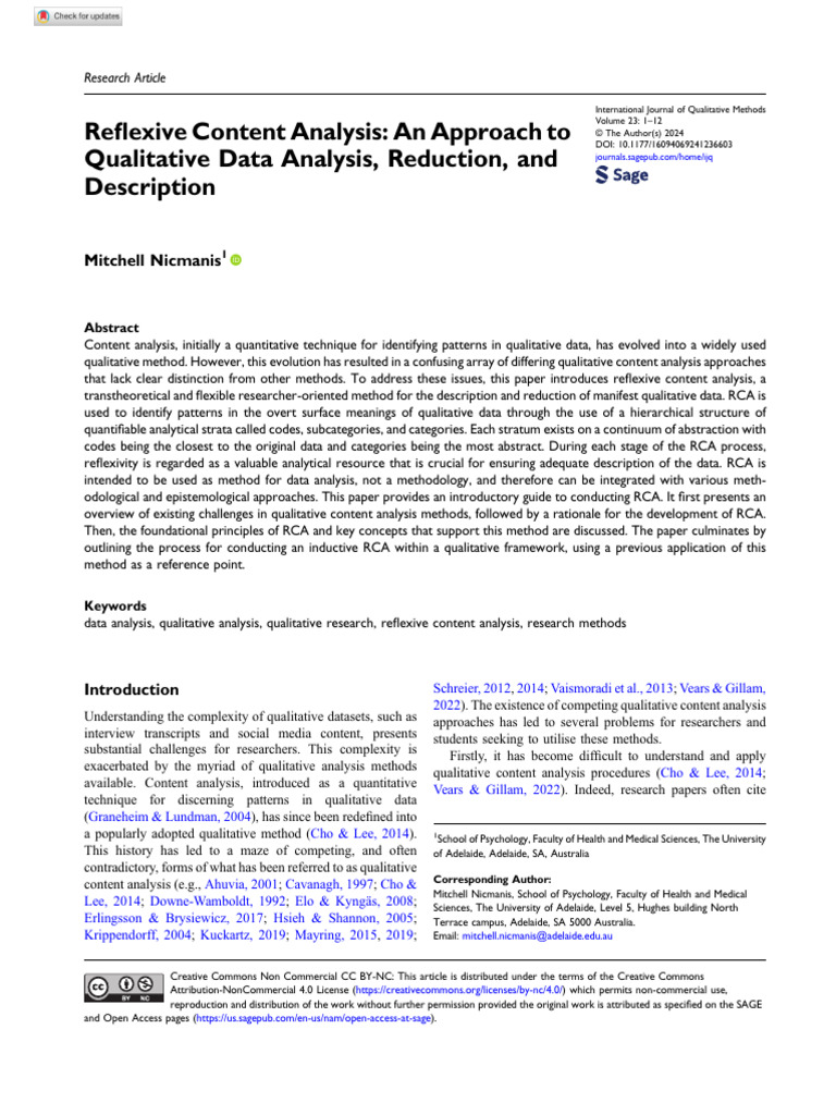 Reflexive Content Analysis Explained | PDF | Qualitative Research ...