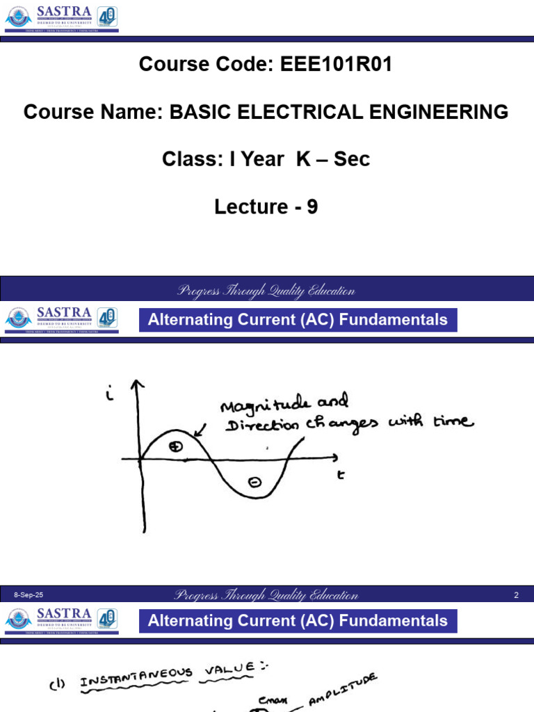 AC Fundamentals and RMS Values Guide | PDF | Alternating Current | Root ...