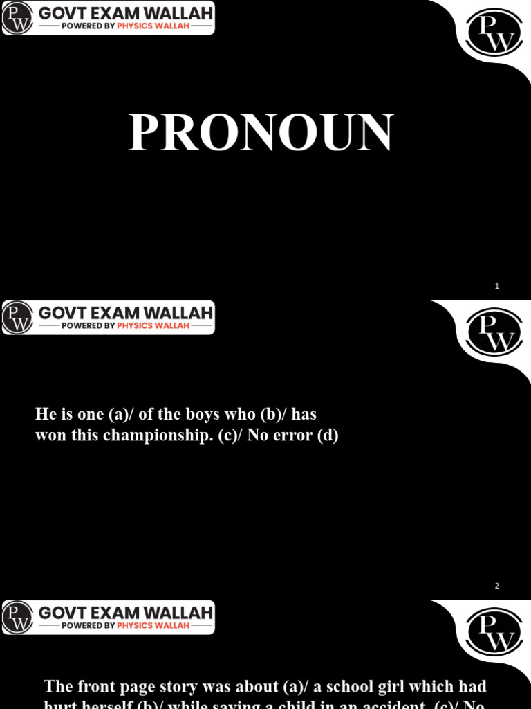 Common Pronoun Errors Explained | PDF