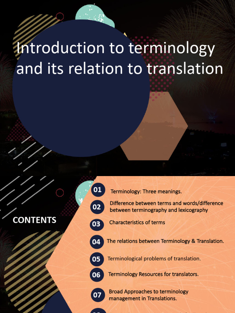 Introduction To Terminology and Its Relation To Translation | PDF ...