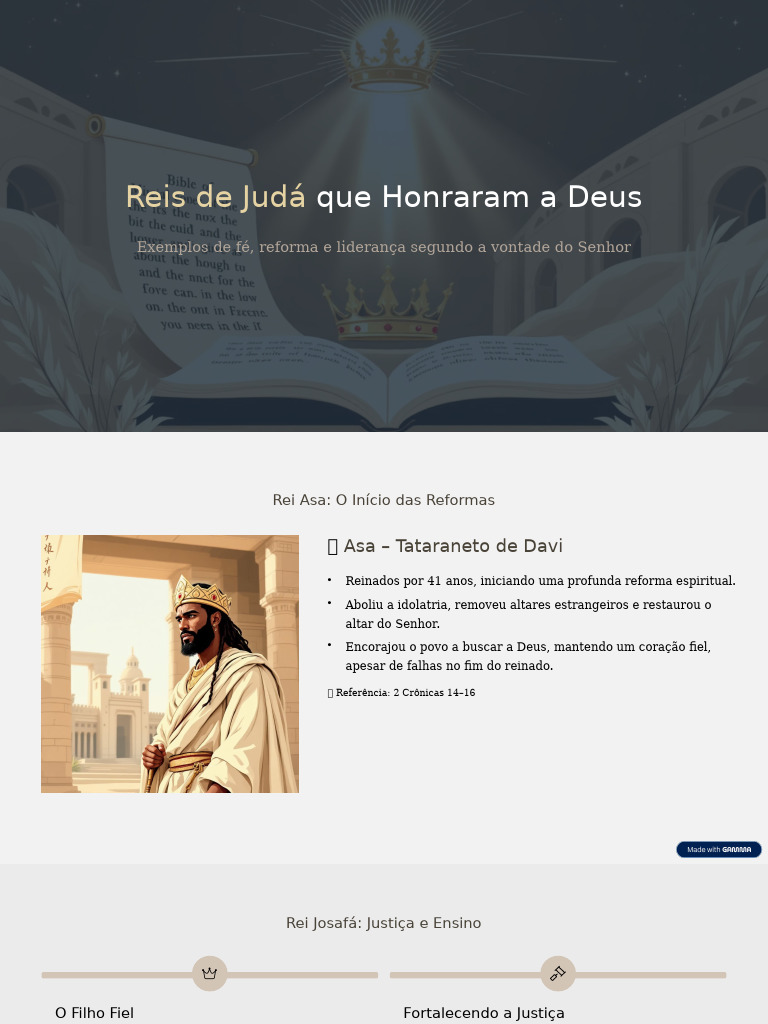 Reis de Judá: Exemplos de Fé e Liderança | PDF | Livros de crônicas ...