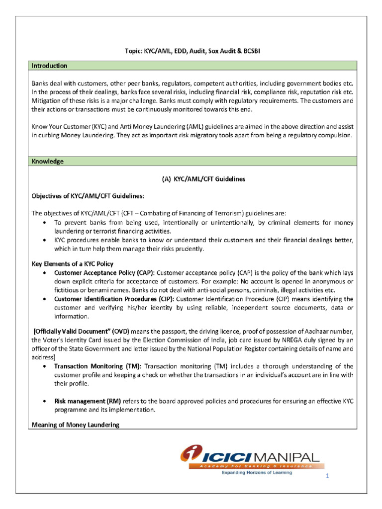2.1 Kyc Edd Audit Bcsbi | PDF