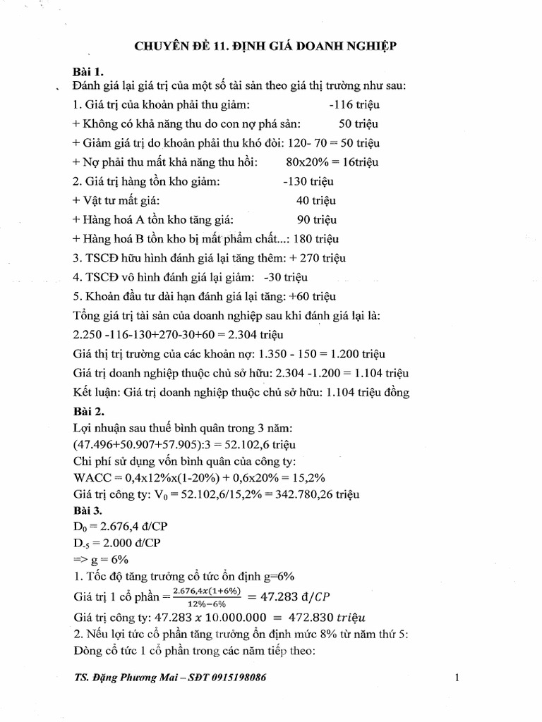 Huong Dan Bai Tap CD11 | PDF
