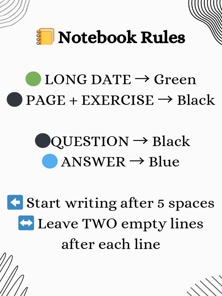Notebook Rules | PDF