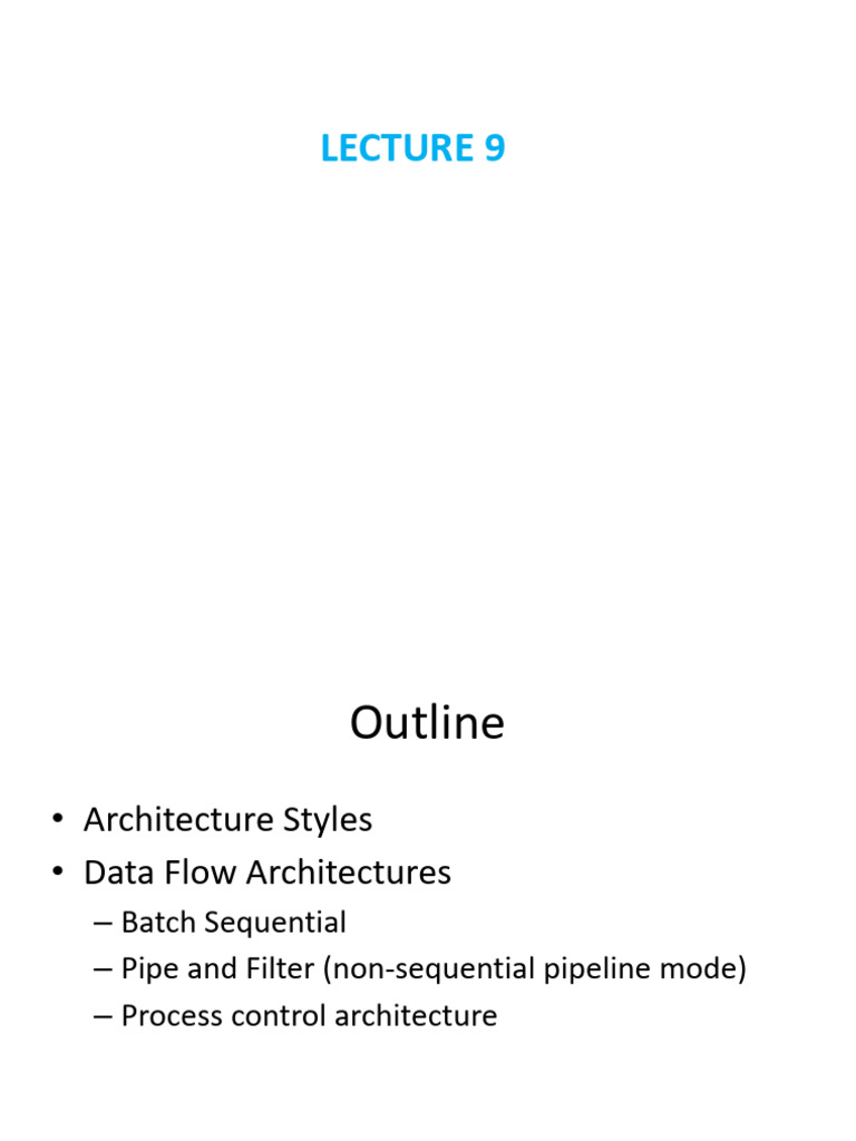 Data Flow Architectures Overview | PDF | System | Software Architecture
