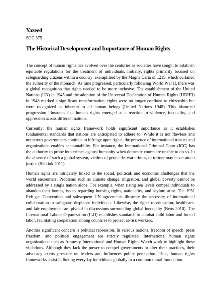 Evolution and Impact of Human Rights | PDF | Human Rights | Rights