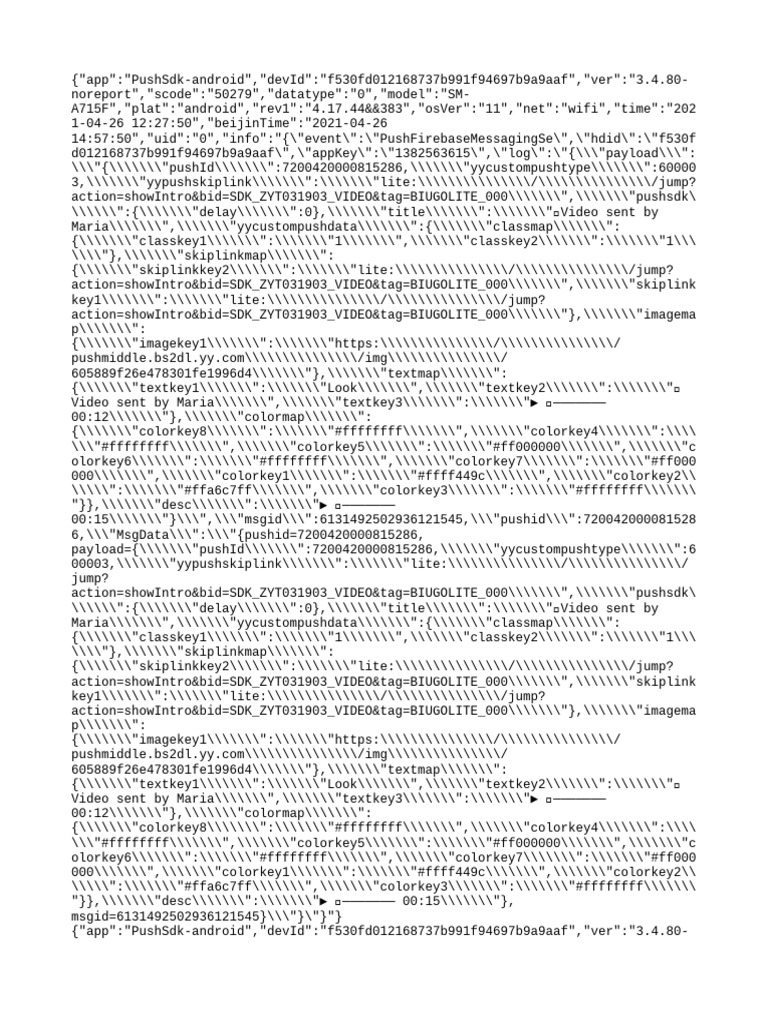 Push Notifications Data Log for Android | PDF | Mobile Linux | Embedded ...
