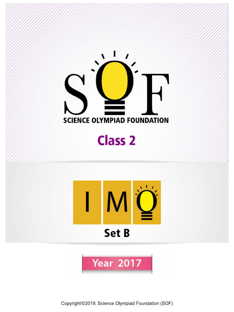 Class 2 IMO Set B Level 1 Questions | PDF