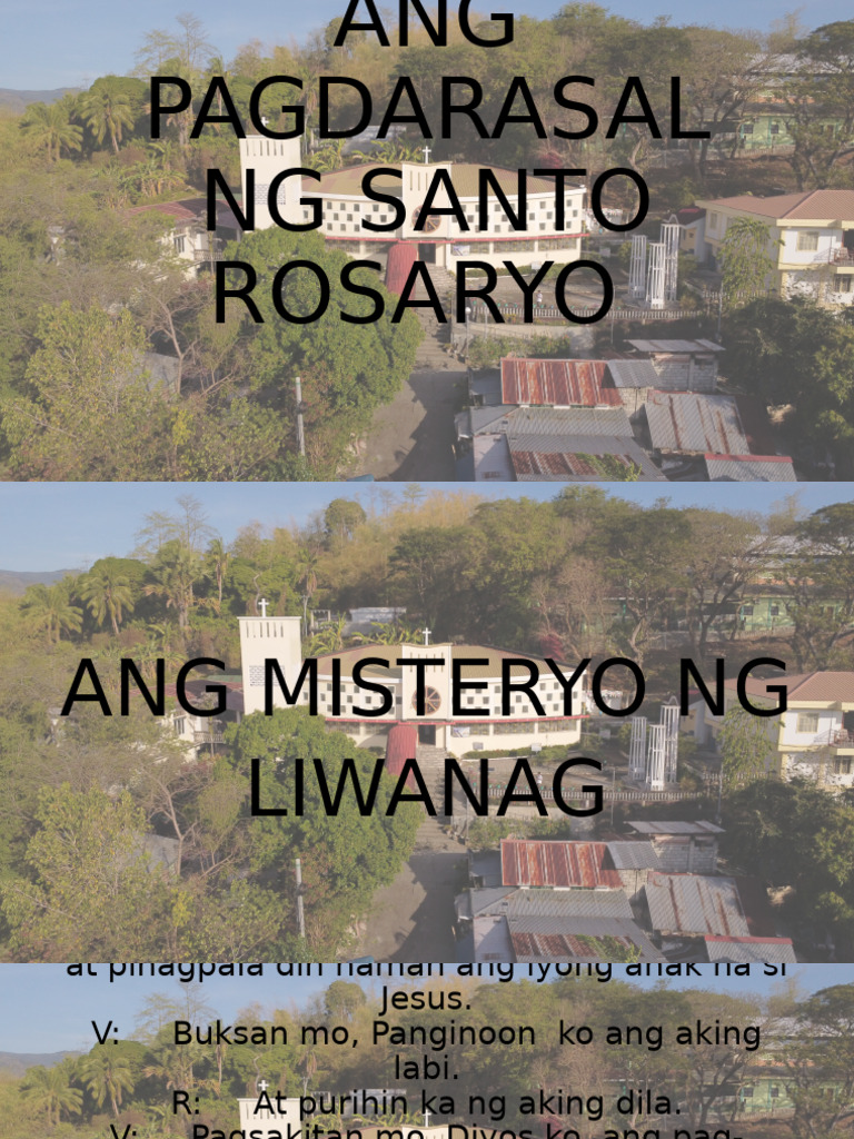 Ang Pagdarasal NG Santo Rosaryo | PDF