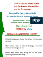 Commercial Status of Small Scale Gasification For Power Generation and Its Economics