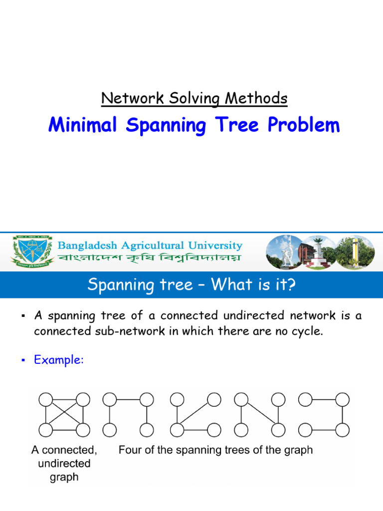 Minimal Spanning Tree Methods Explained | PDF | Computer Network ...