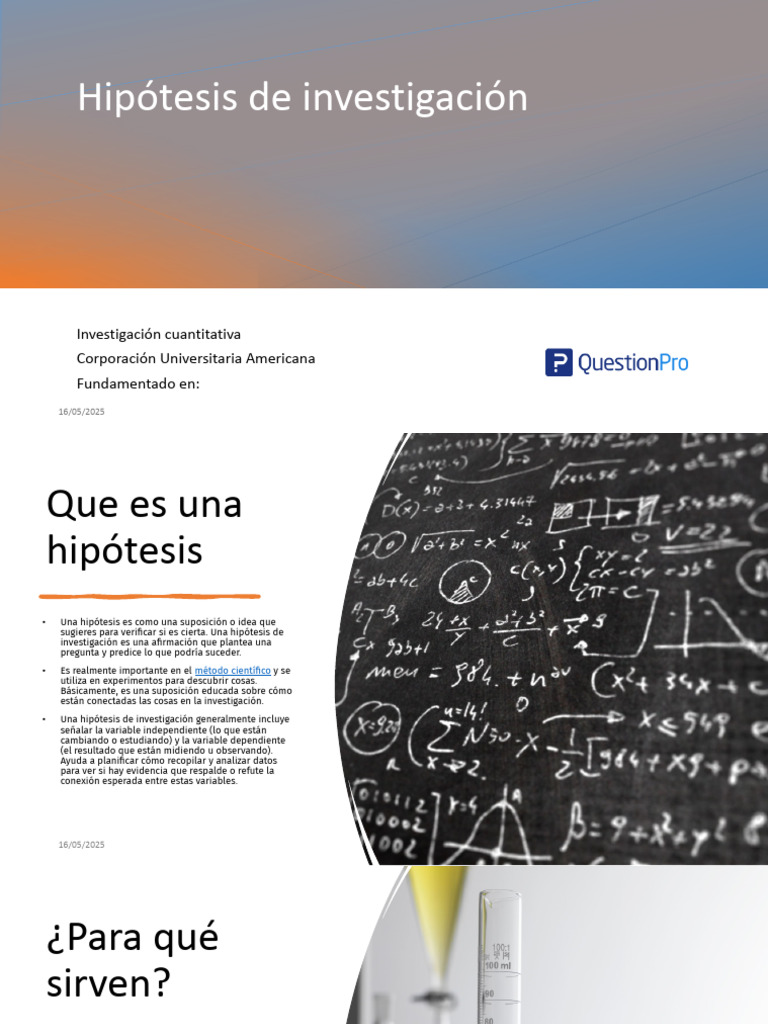 Hipótesis de Investigación: Investigación Cuantitativa Corporación ...