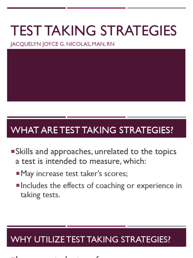 Test Taking Strategies For CA2 PDF Medical Specialties Clinical