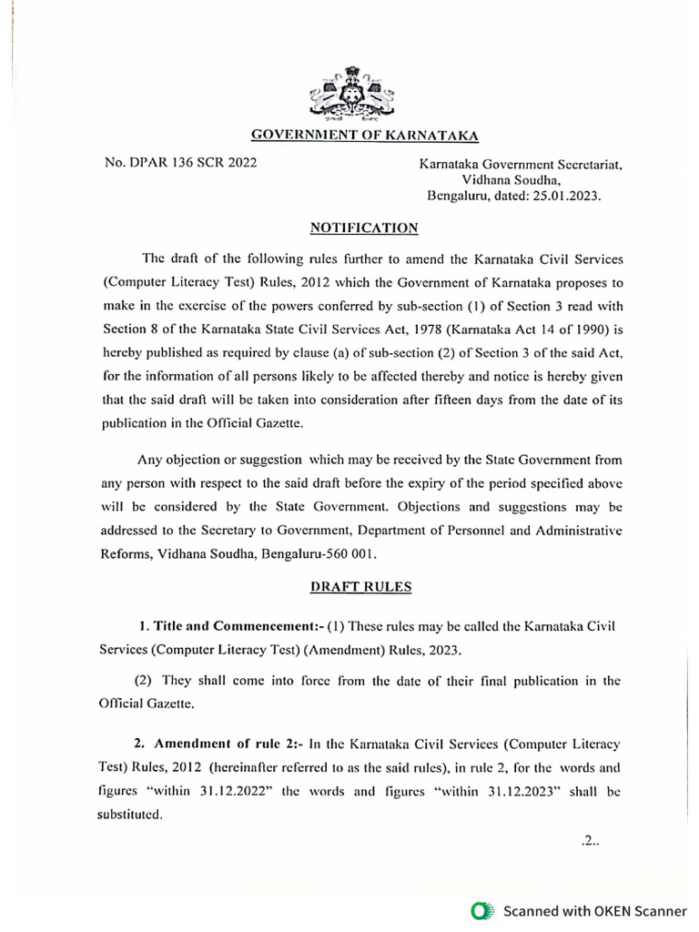 CLT Extention - Draft Rules | PDF