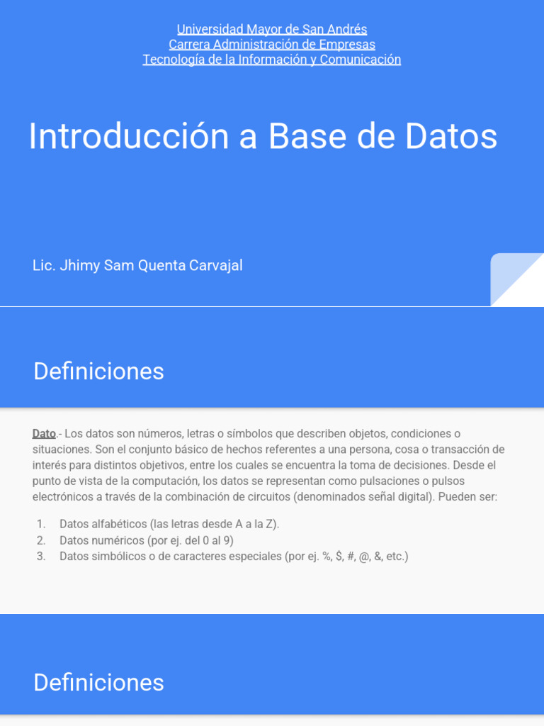 Introducción a Bases de Datos y SQL | PDF | SQL | Bases de datos