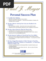 Paul J. Meyer - Personal Success Plan | PDF