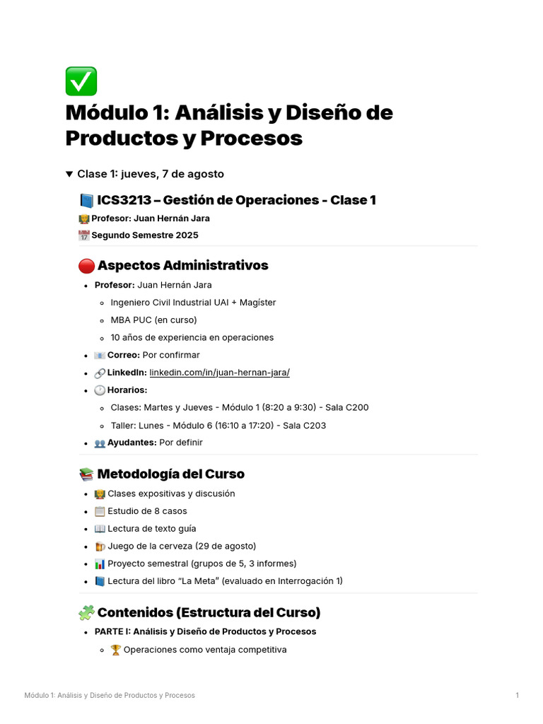 Mdulo 1 Anlisis y Diseo de Productos y Procesos | PDF | Diseño ...