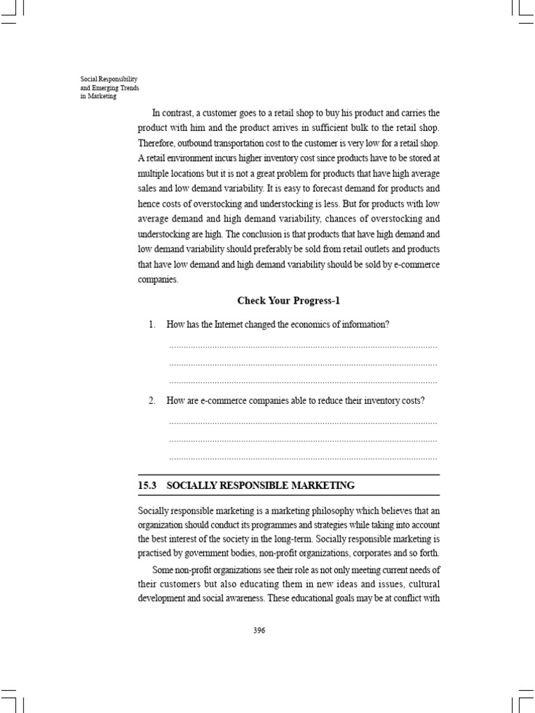 DMBA CP 107 - Marketing Management (1) 406 416 | PDF | Nonprofit ...