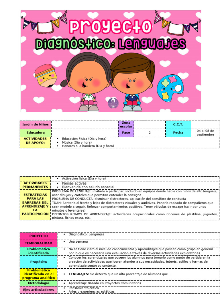 Actividades de Aprendizaje en Jardín de Niños | PDF | Aprendizaje ...