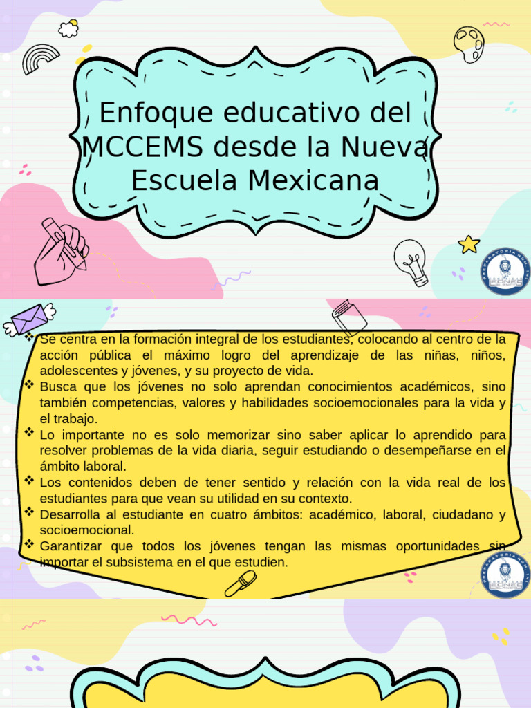 Enfoque Educativo MCCEMS 2025 | PDF | Plan de estudios | Aprendizaje