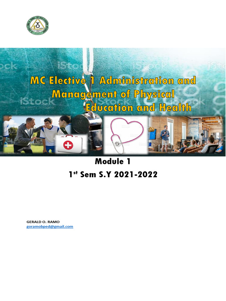 MC Elective 1 Administration and Management of Physical Education ...