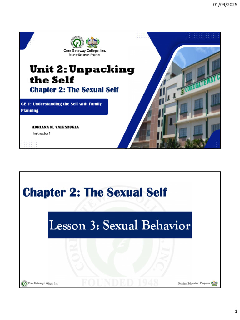 Understanding the Sexual Self | PDF | Sexual Arousal | Intimate ...