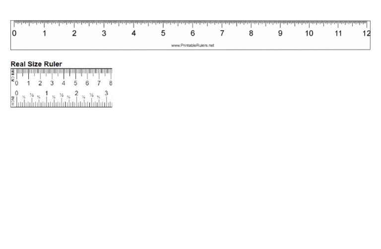 Actual Ruler by Inches | PDF