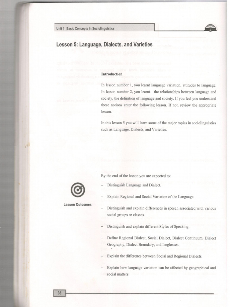 Language, Dialects and Varieties - Módulo | PDF