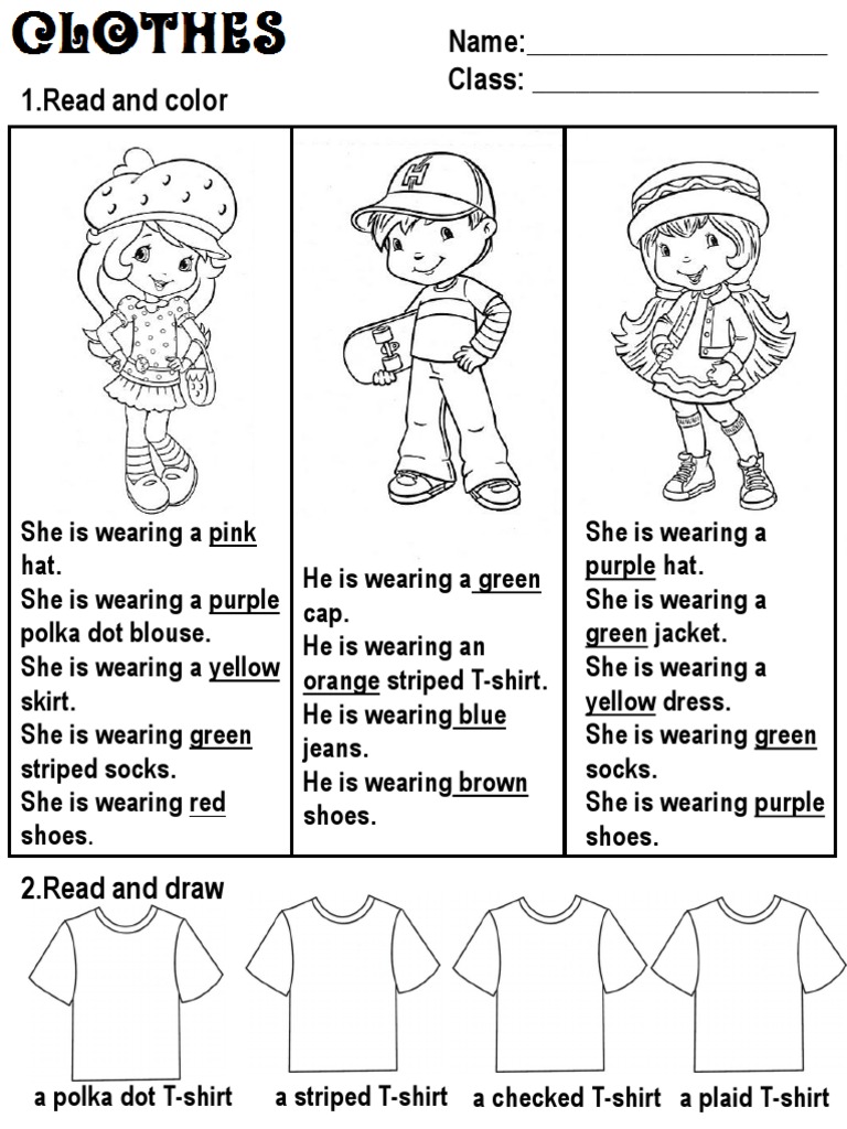 CLOTHES (worksheet)