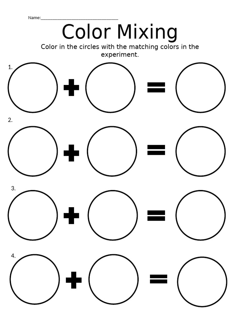 ColorMixingWorksheet 1 | PDF