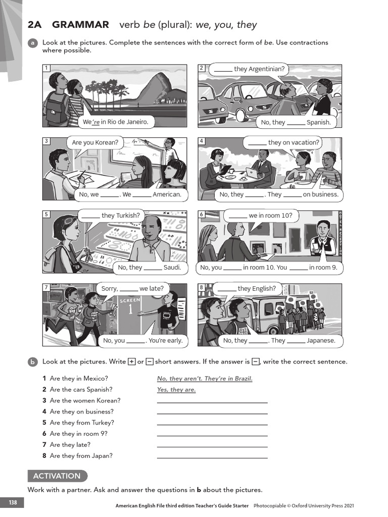 Verb "Be" Exercises for Beginners | PDF