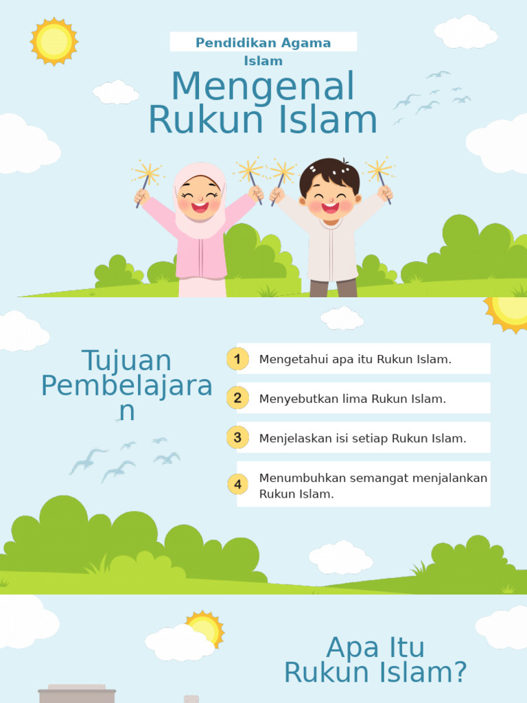 Mengenal Rukun Islam Presentasi Biru Dan Hijau Ilustratif - 20250831 ...