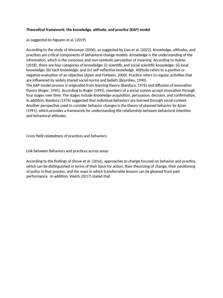 KAP Model: A Theoretical Overview | PDF