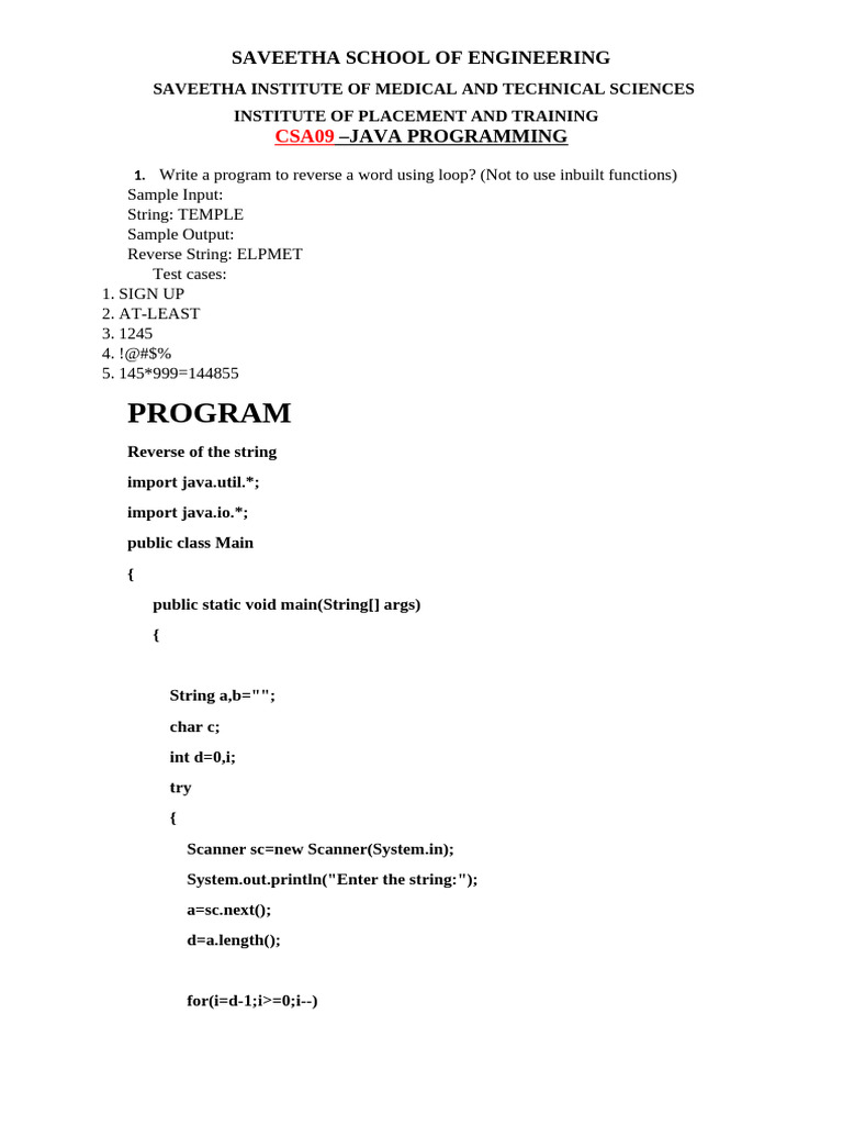 Java Programming Exercises and Solutions | PDF | Computer Science ...