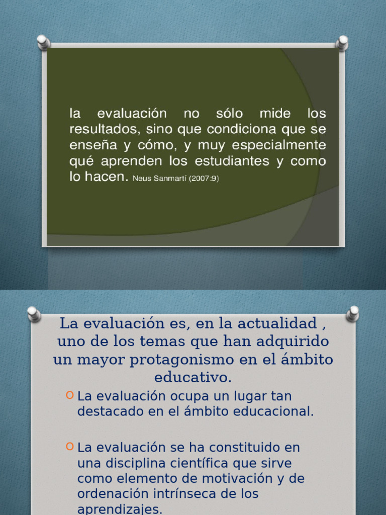 Importancia y Tipos de Evaluación Educativa | PDF | Evaluación ...