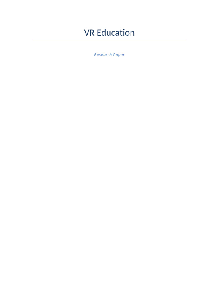 VR Education | PDF