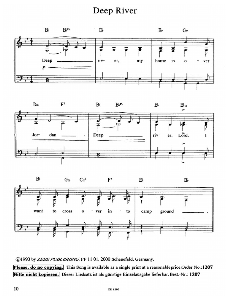 Deep River (From The Ultimate Gospel Book Vol.1) | PDF