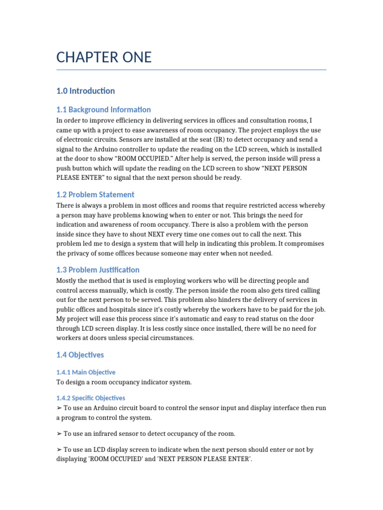 Room Occupancy Indicator System Design | PDF | Electrical Engineering ...