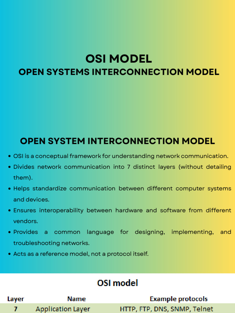 Understanding the OSI Model Layers | PDF | Internet Protocol Suite ...